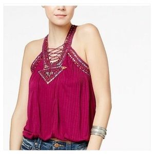 NWT Free People Dakota Embellished Top